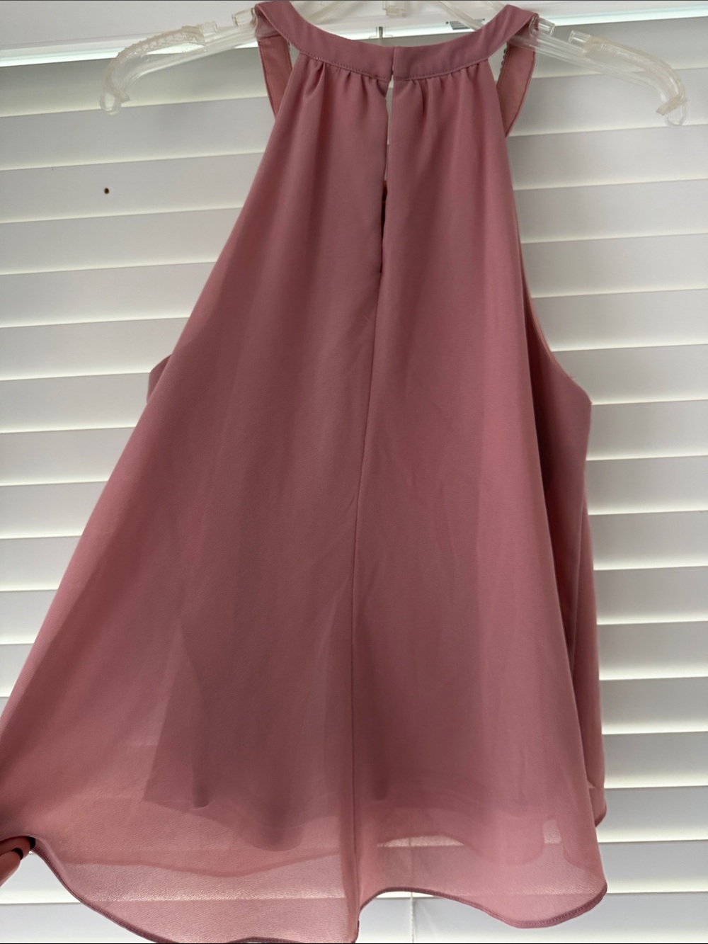 Soprano Beaded Neck Mauve Overlay Halter Top - Picture 3 of 4